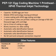 Load image into Gallery viewer, EP-121 Coding Machine - 1 Printhead