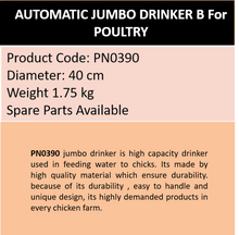 Load image into Gallery viewer, AUTOMATIC JUMBO DRINKER B For POULTRY -product information