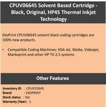 Load image into Gallery viewer, Coding Cartridge - CPUV06645 (Black) - Solvent Based
