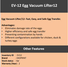 Load image into Gallery viewer, EV-12 Vacuum Lifter