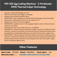 Load image into Gallery viewer, EP-205 Coding Machine - 5 Printheads