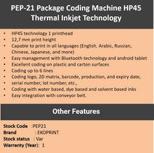 Load image into Gallery viewer, EP-21 Package Coding Machine - 1 Printhead