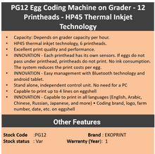 Load image into Gallery viewer, PG12 Coding Machine on Grader - 12 Printheads