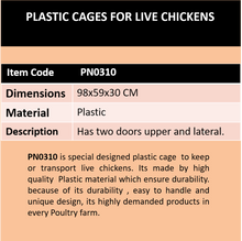 Load image into Gallery viewer, plastic cages for live chickens-PN0315 product information