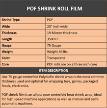 Load image into Gallery viewer, POF Shrink Roll Film